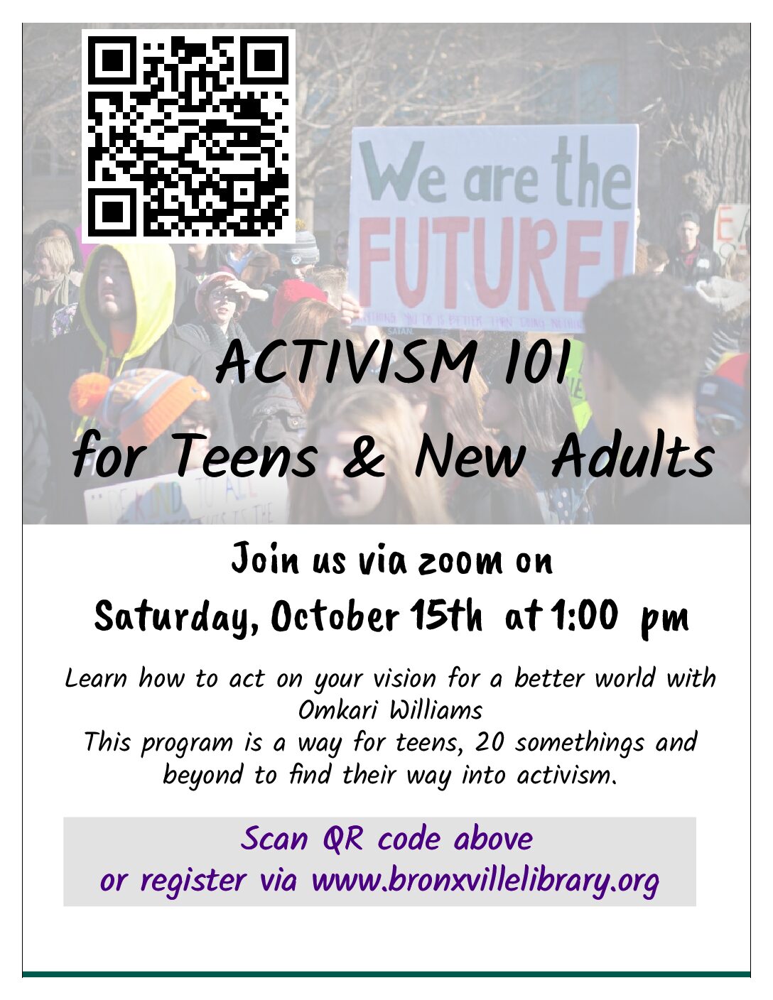 ACTIVISM 101 for Teens & New Adults (Zoom)