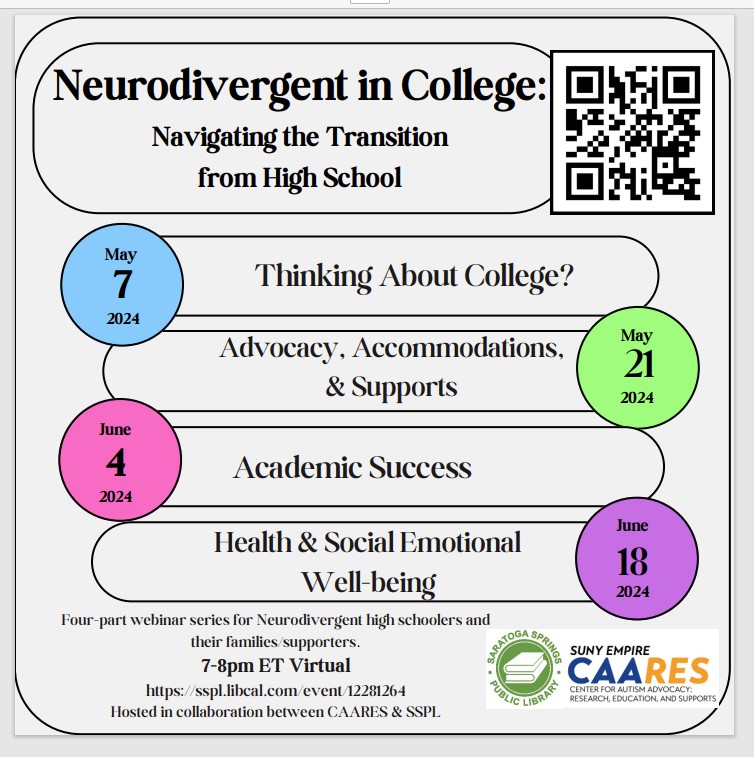 TEENS/PARENTS: Neurodivergent in College (Online)
