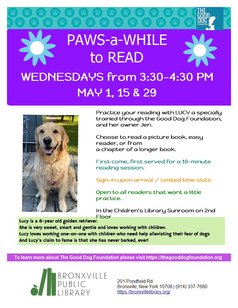 Grades K-5: Paws to Read with Lucy