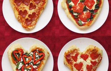 Heart-Shaped Pizza Bagels for Tweens/Teens